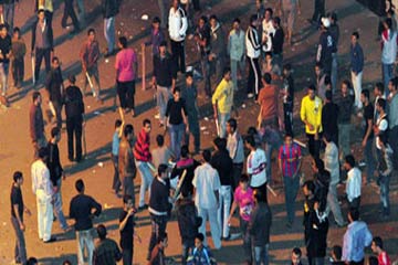 اشتباكات بين مسلمي ومسيحيي عزبة ماركو فى بني سويف