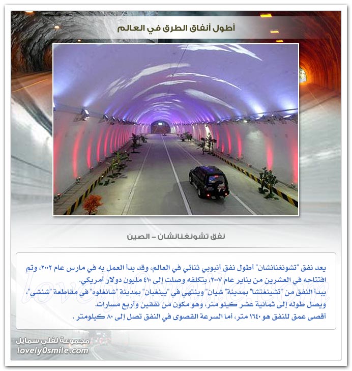 اطول انفاق الطرق فى العالم