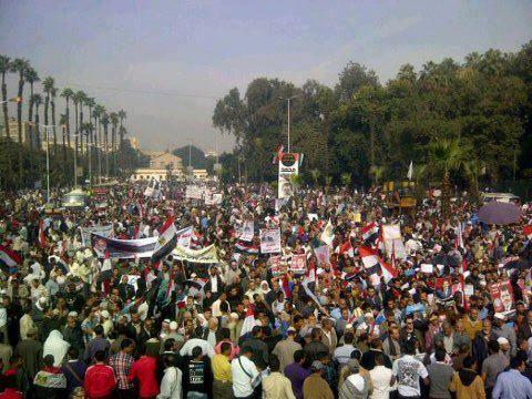 الالاف فى مليونية “الشرعية والشريعة” لتأييد الرئيس