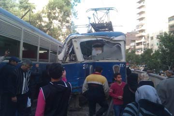 تصادم ترامين على خط الرمل بالإسكندرية دون خسائر بشرية