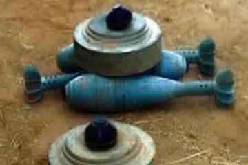 العثور على 3 ألغام أرضية وقذيفة آر بي جي من مخلفات الحروب بالعريش