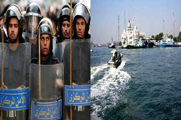 تكثيف الخدمات الأمنية على المجرى الملاحي للقناة والكنائس بالسويس