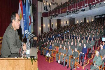 السيسى :القوات المسلحة حريصة على تطوير قدرتها القتالية وتاهيل اجيال جديدة