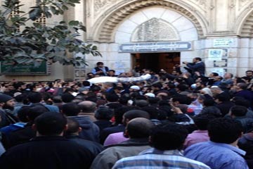 تشييع جثمان المتحدث باسم حزب الدستور محمد سلامة