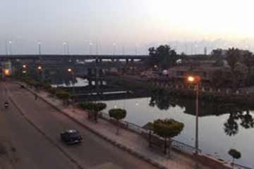 هبوط أرضي بكوبري بركة السبع العلوي بـ”المنوفية” دون خسائر