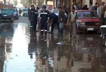 شلل مروري بالمحور و”الشروق” بعد انفجار ماسورة مياه رئيسية