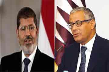 الرئيس مرسى يبحث العلاقات الثنائية مع رئيس الوزراء الليبي