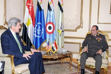 السيسى وكيرى يبحثان عمق العلاقات المصرية الامريكية