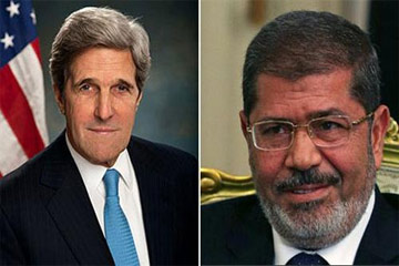 الرئيس مرسي يستقبل وزير الخارجية الأمريكي