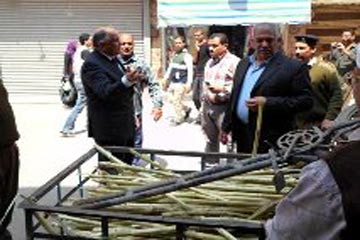 مدير أمن بني سويف يقود حملة لإزالة الإشغالات ومخالفات الباعة الجائلين