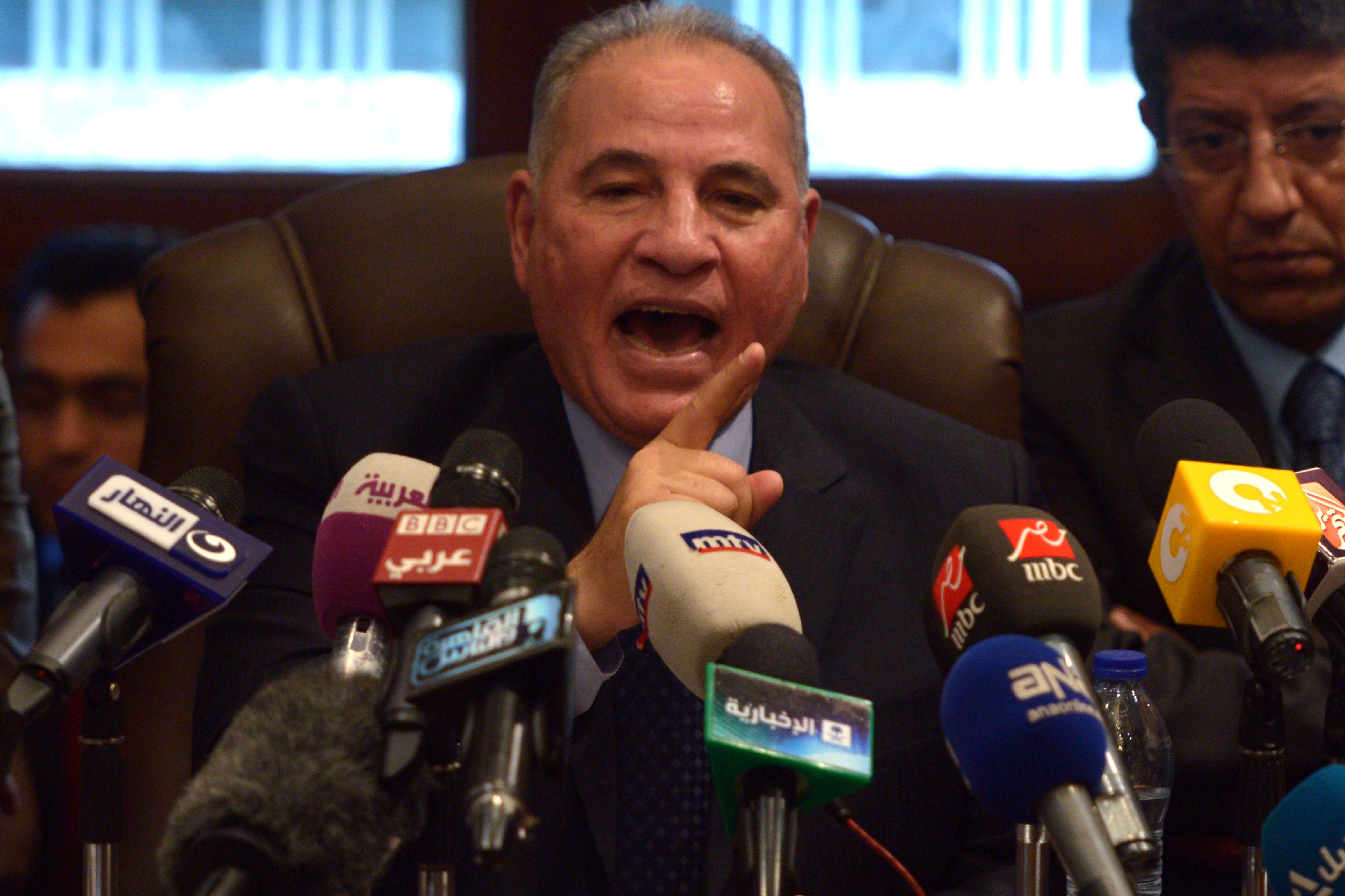 موتمر صحفى للمستشار أحمد الزند بنادى القضاء