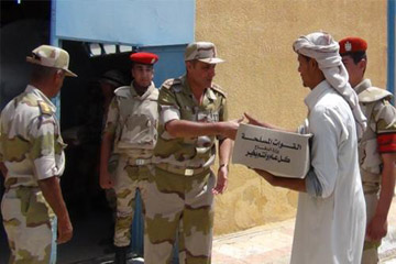 41 ألف كرتونة رمضانية من القوات المسلحة للفقراء بالشرقية