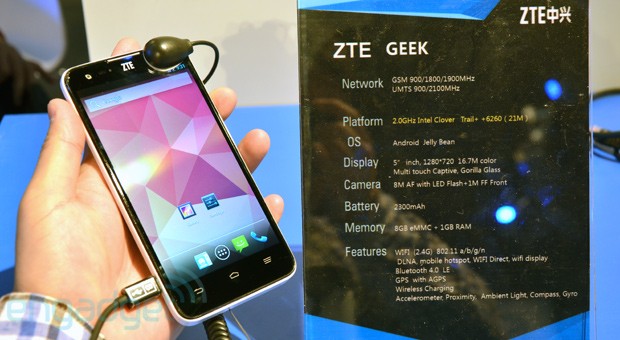 هاتف ” ZTE Geek ” سيكون الأول عالميا الذي يعمل برقاقة “تيجرا 4”