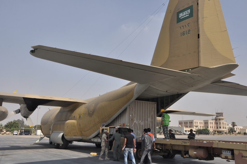 استقبال المستشفيات الميدانية للمساعدات السعودية