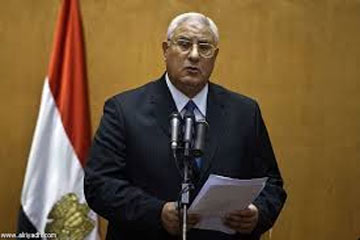 الرئيس منصور يستعرض مع بيرنز وبرناردينو مجمل الاوضاع في مصر