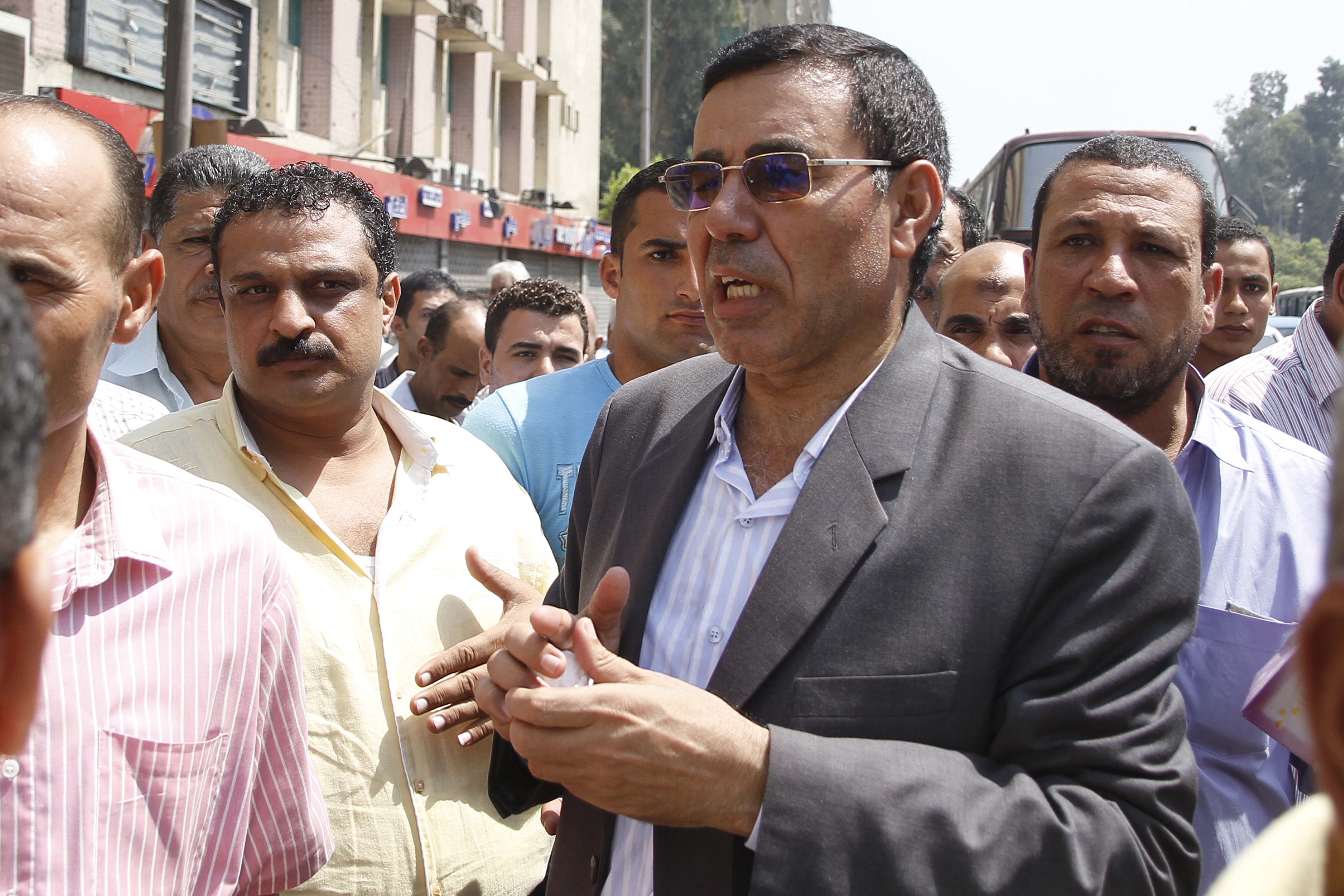 مؤتمر رئيس اتحاد العمال عبد الفتاح ابراهيم