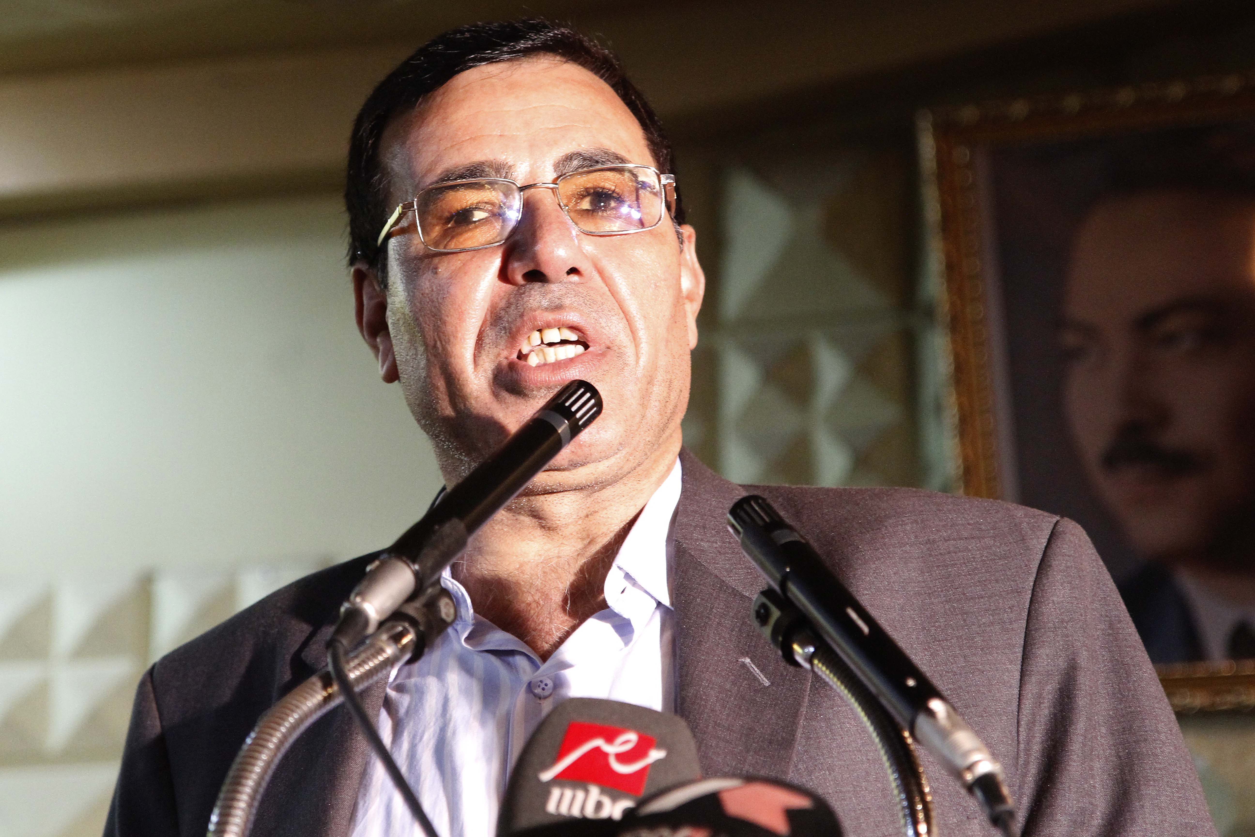 مؤتمر رئيس اتحاد العمال عبد الفتاح ابراهيم