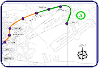 الانفاق تعدل مسار المرحلة الرابعة للخط الثالث للمترو