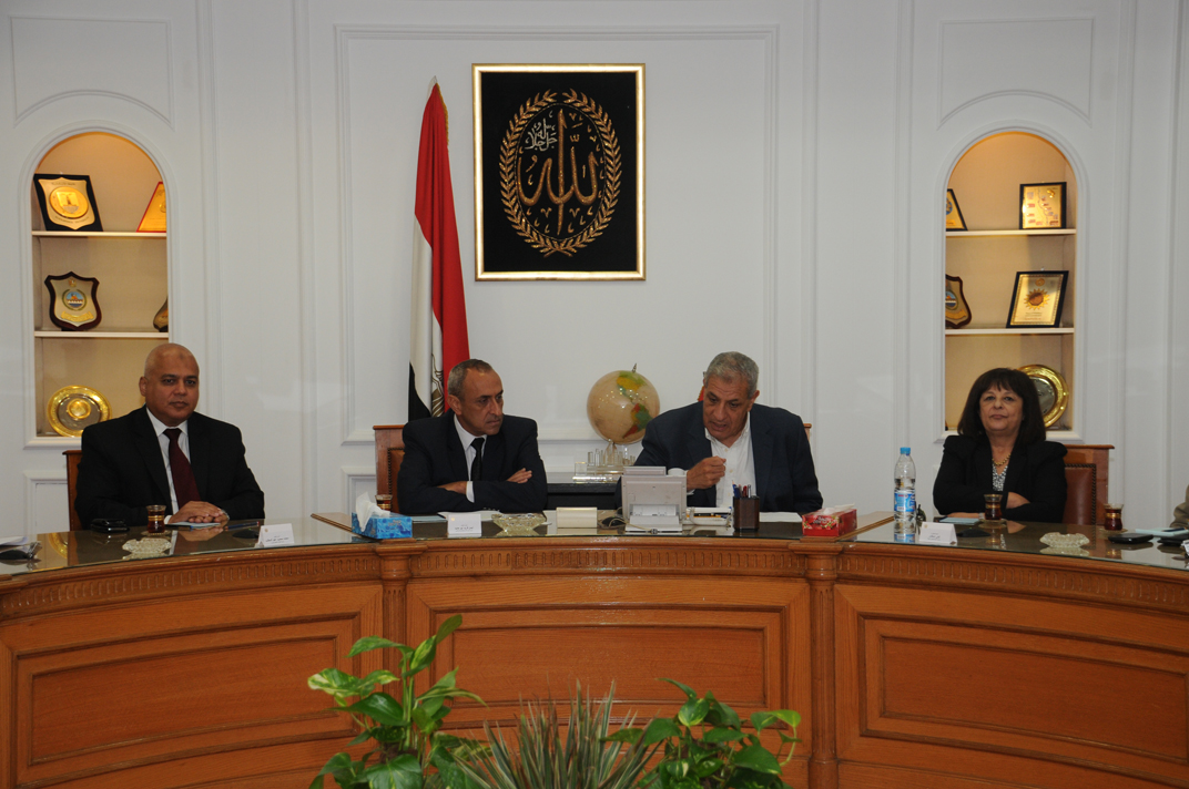 4 وزراء يتفقون على حلول عاجلة لمشكلة انهيار ترعة الصف