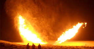 انفجار بخط الغاز المؤدى للأردن بوسط سيناء بالقرب من منطقة مصانع الأسمنت