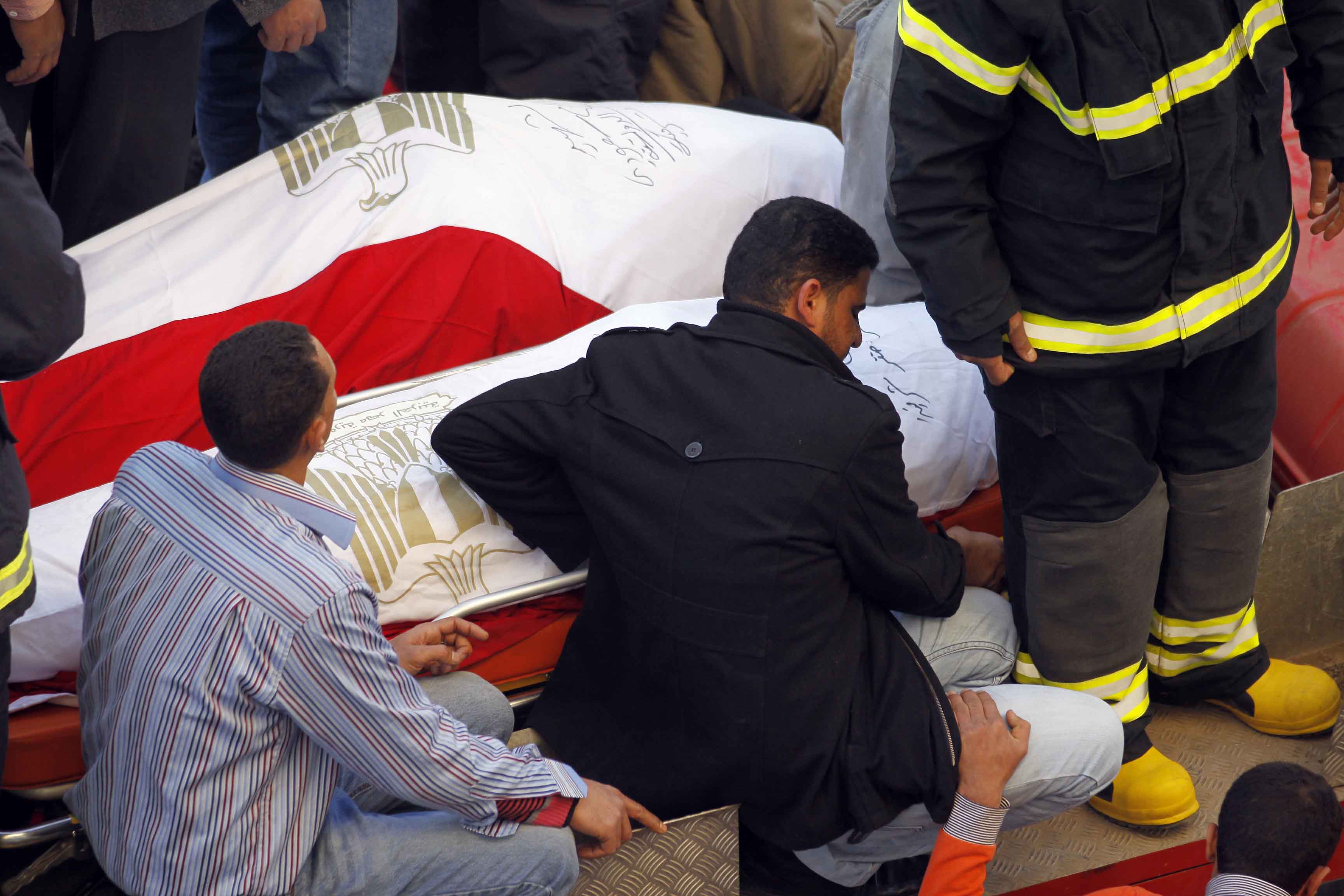 جنازة ضحايا حادث المنصورة الإرهابى