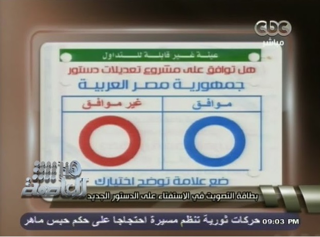 بطاقة تصويت, التعديلات الدستورية