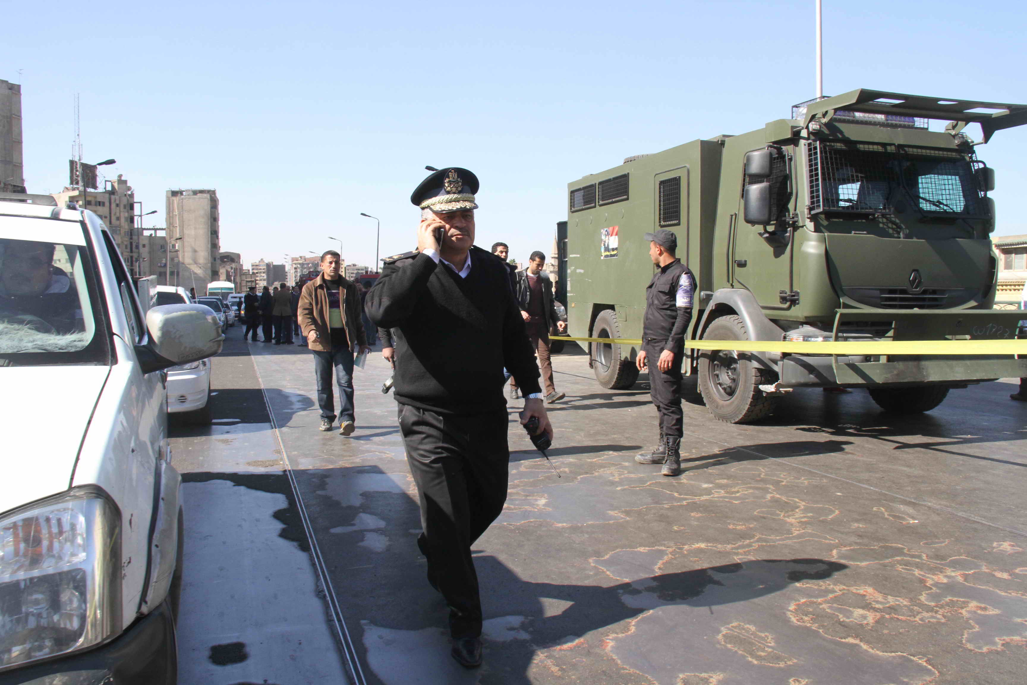 حادث انفجار كوبرى الجيزة 7-2-2014