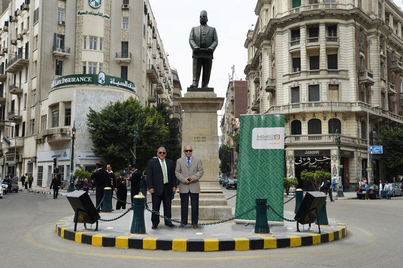 “الأهلي” يقوم بترميم تمثال وميدان طلعت حرب