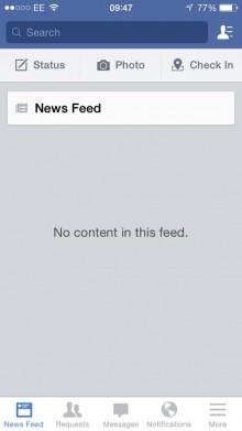 عطل في فيسبوك : عدم ظهور المشاركات على الصفحة الرئيسية