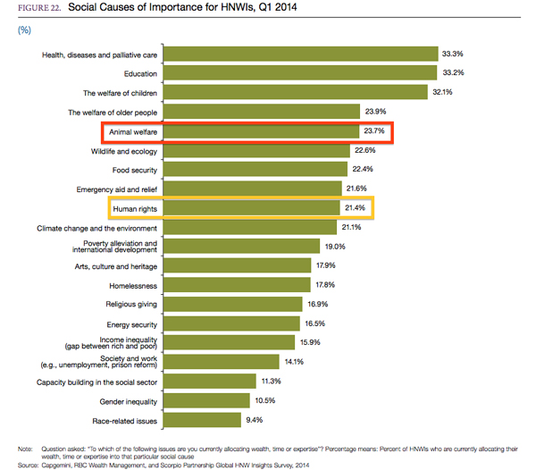 أثرياء العالم يهتمون برعاية الحيوانات أكثر من حقوق الإنسان