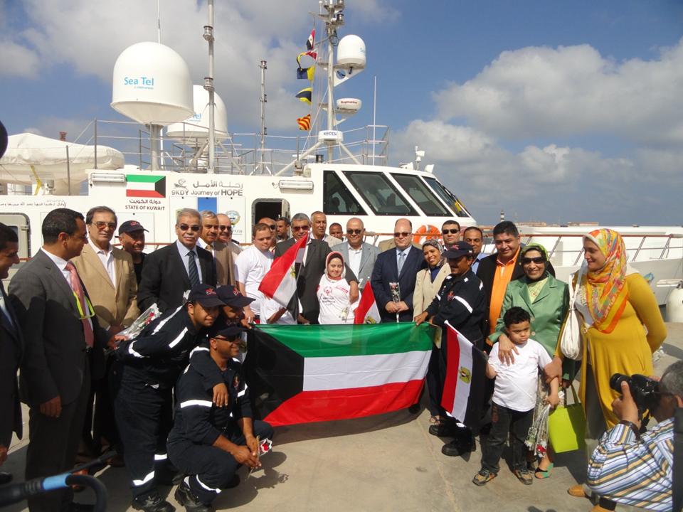 ميناء الاسكندرية يستقبل رحلة الأمل الكويتية
