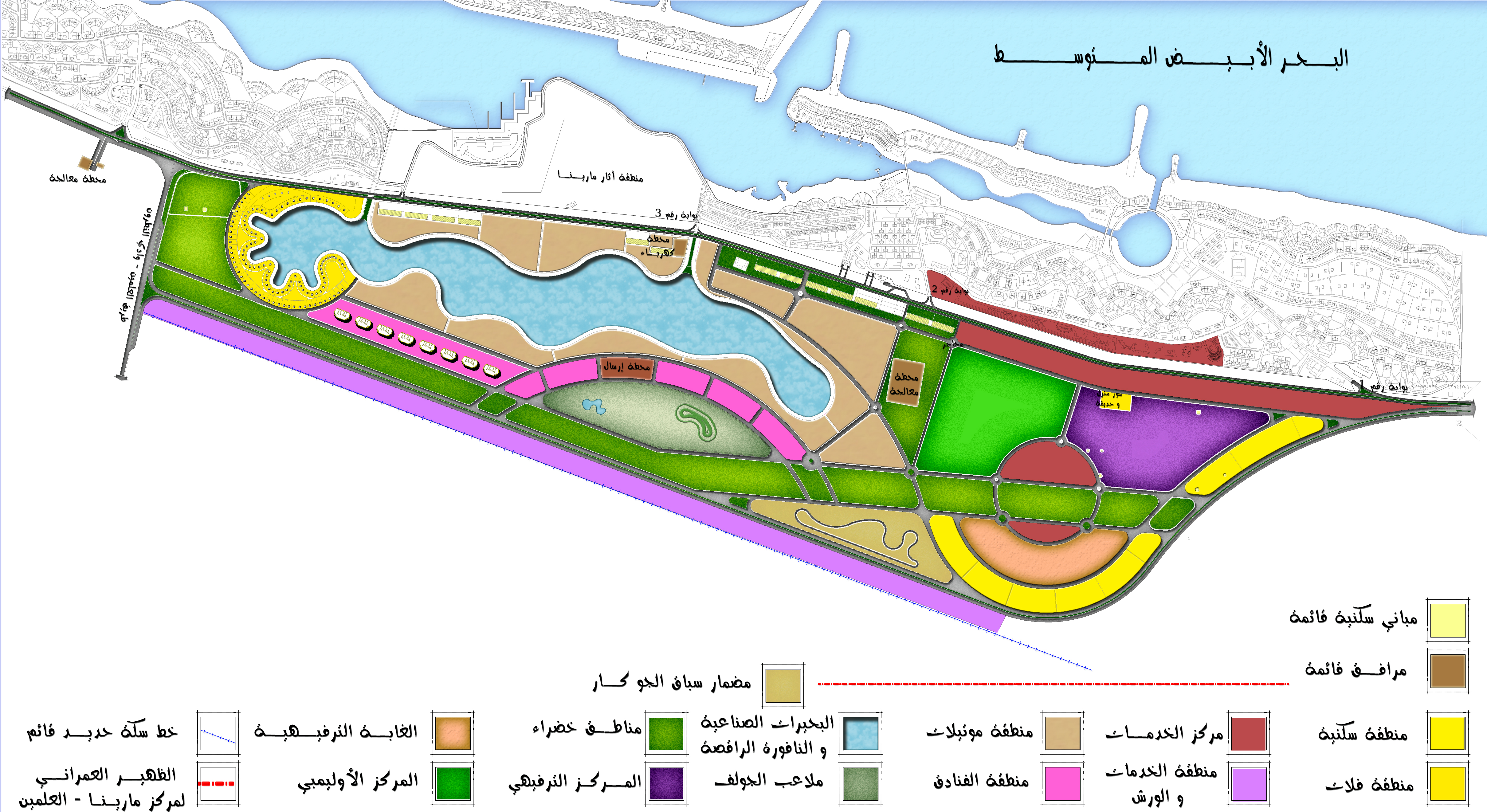 طرح اراضى مشروع جنوب مارينا السياحى ضمن مخطط الساحل الشمالى الغربى العام المقبل