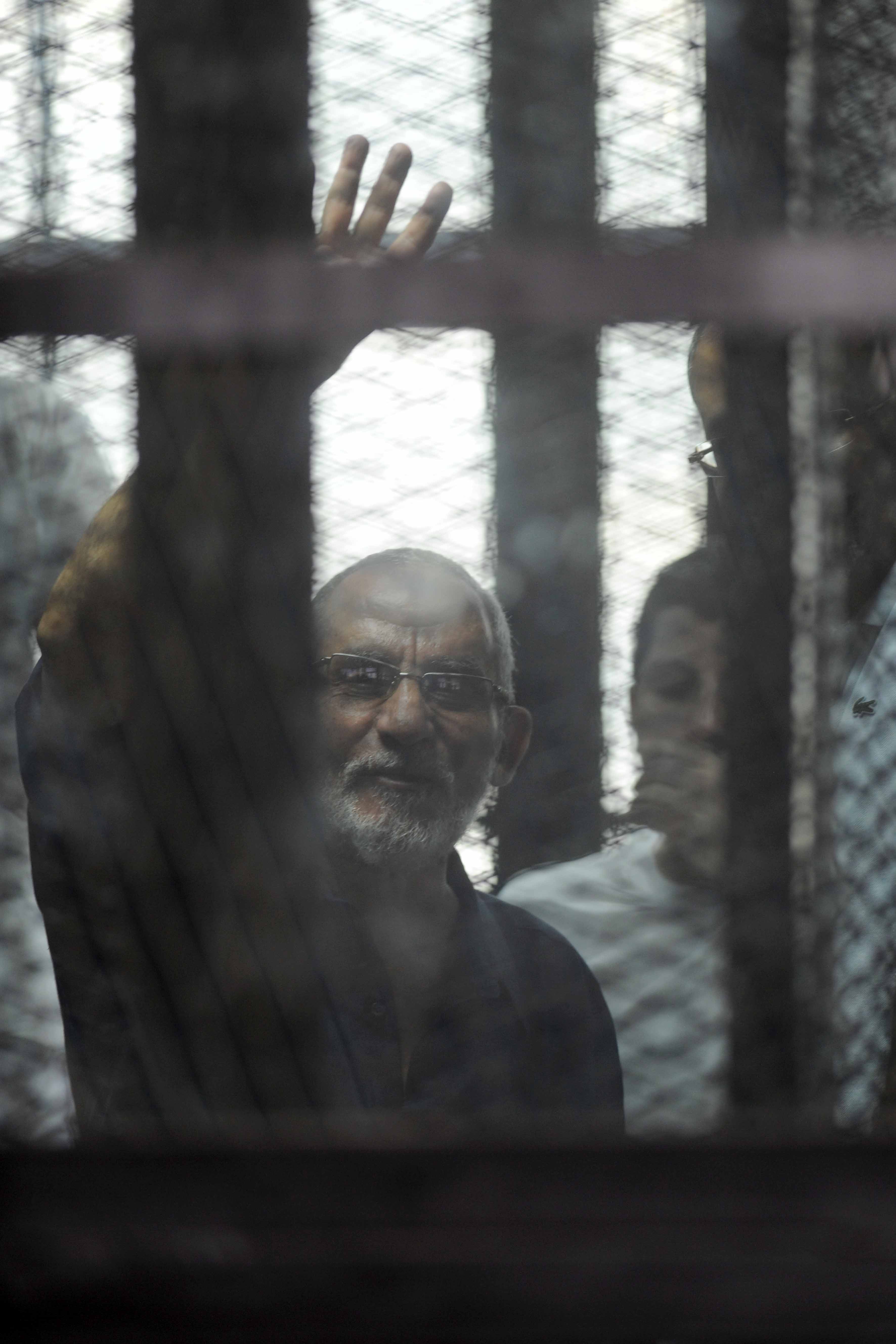 محاكمة محمد بديع واخرين فى قضية مسجد الاستقامة