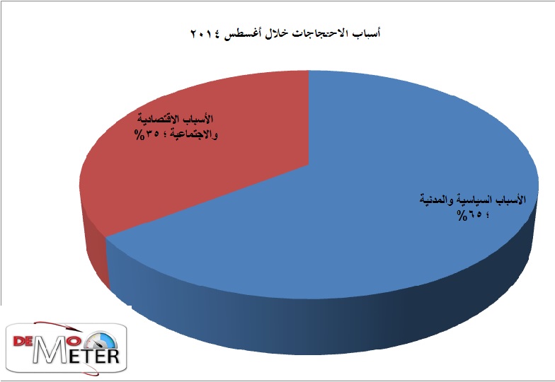 مؤشر الديمقراطية: 647 احتجاجا خلال أغسطس الماضى