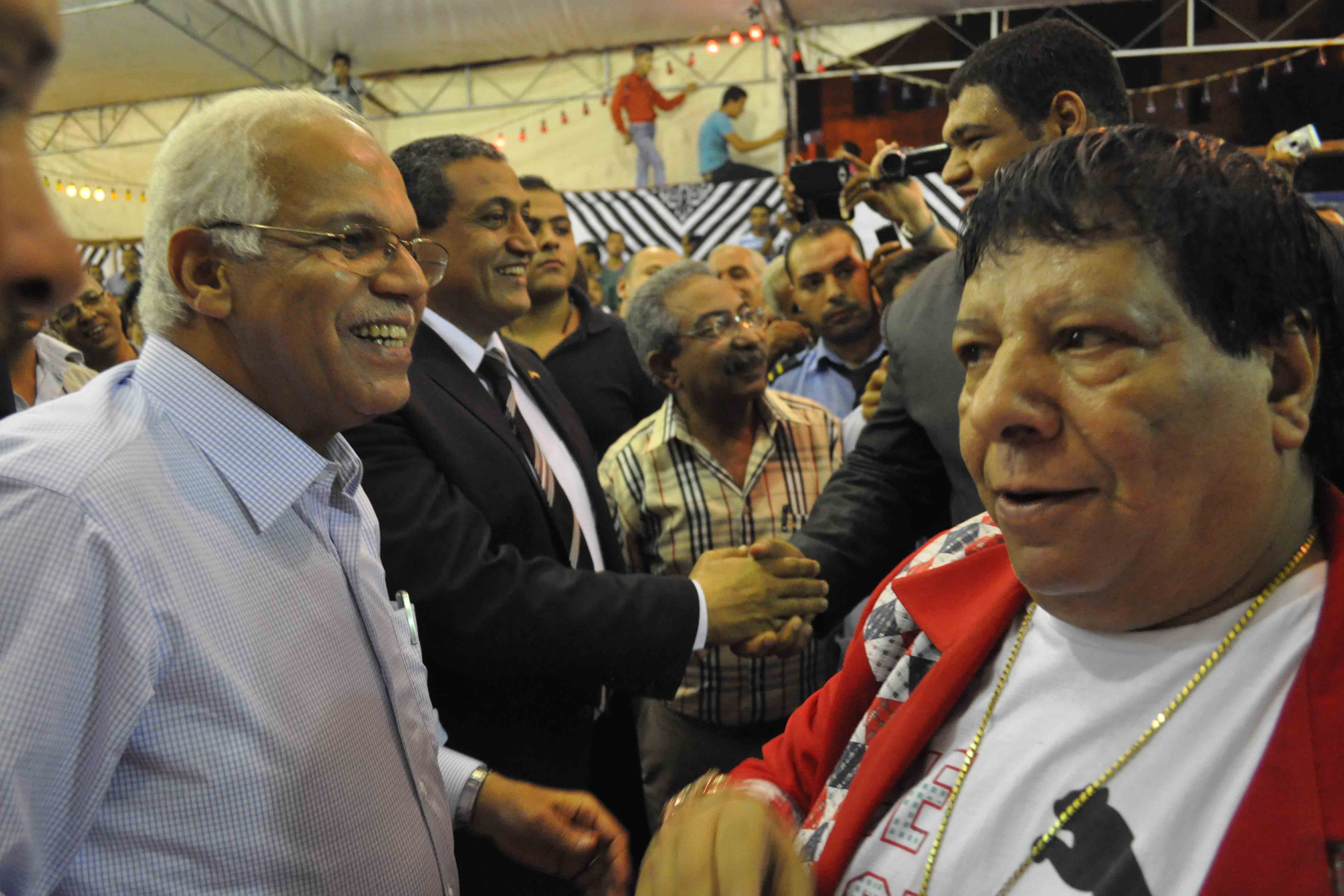 شعبان عبد الرحيم والحسينى فى حفل الترجمان