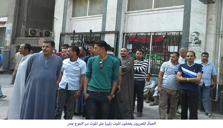 المصريون يفضلون الموت بليبيا على الموت من الجوع بمصر