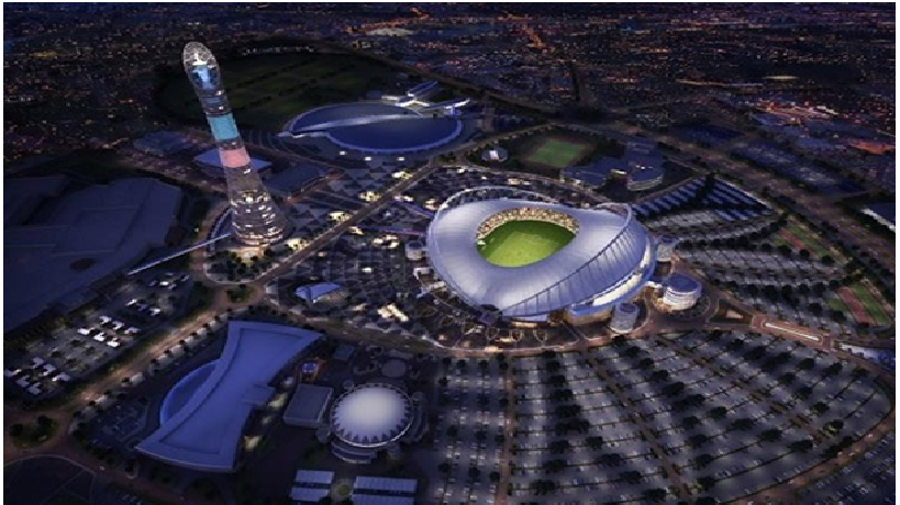 التصميم المعدل لاستاد خلفة الدولى