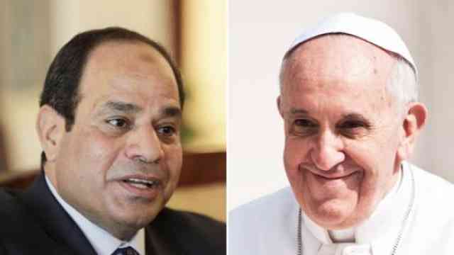 السيسي وبابا الفاتيكان