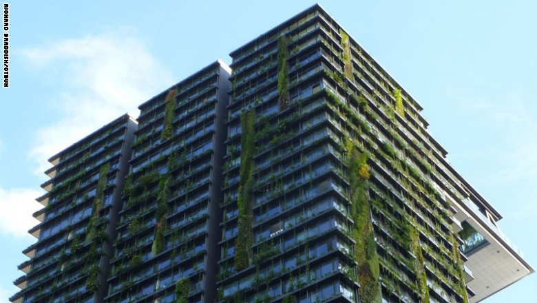 بالصور..النباتات تغطي أفضل مبنى مرتفع في العالم