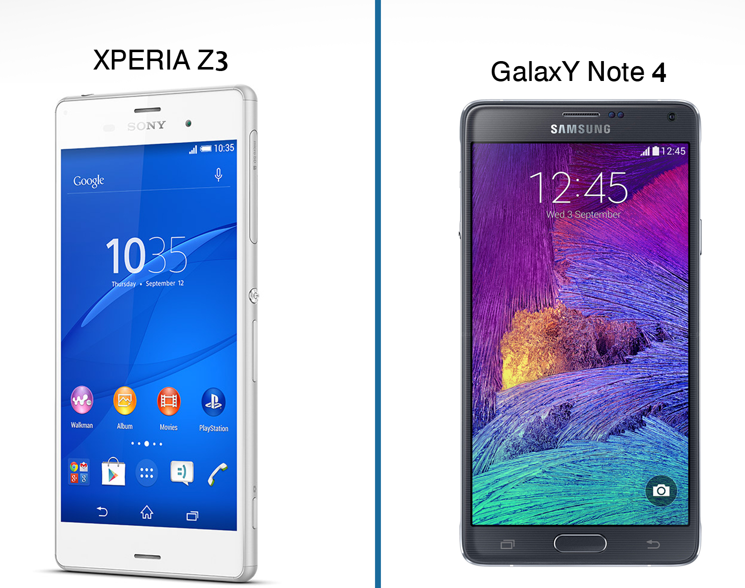 مواصفات Galaxy note 4وXPERIA Z3