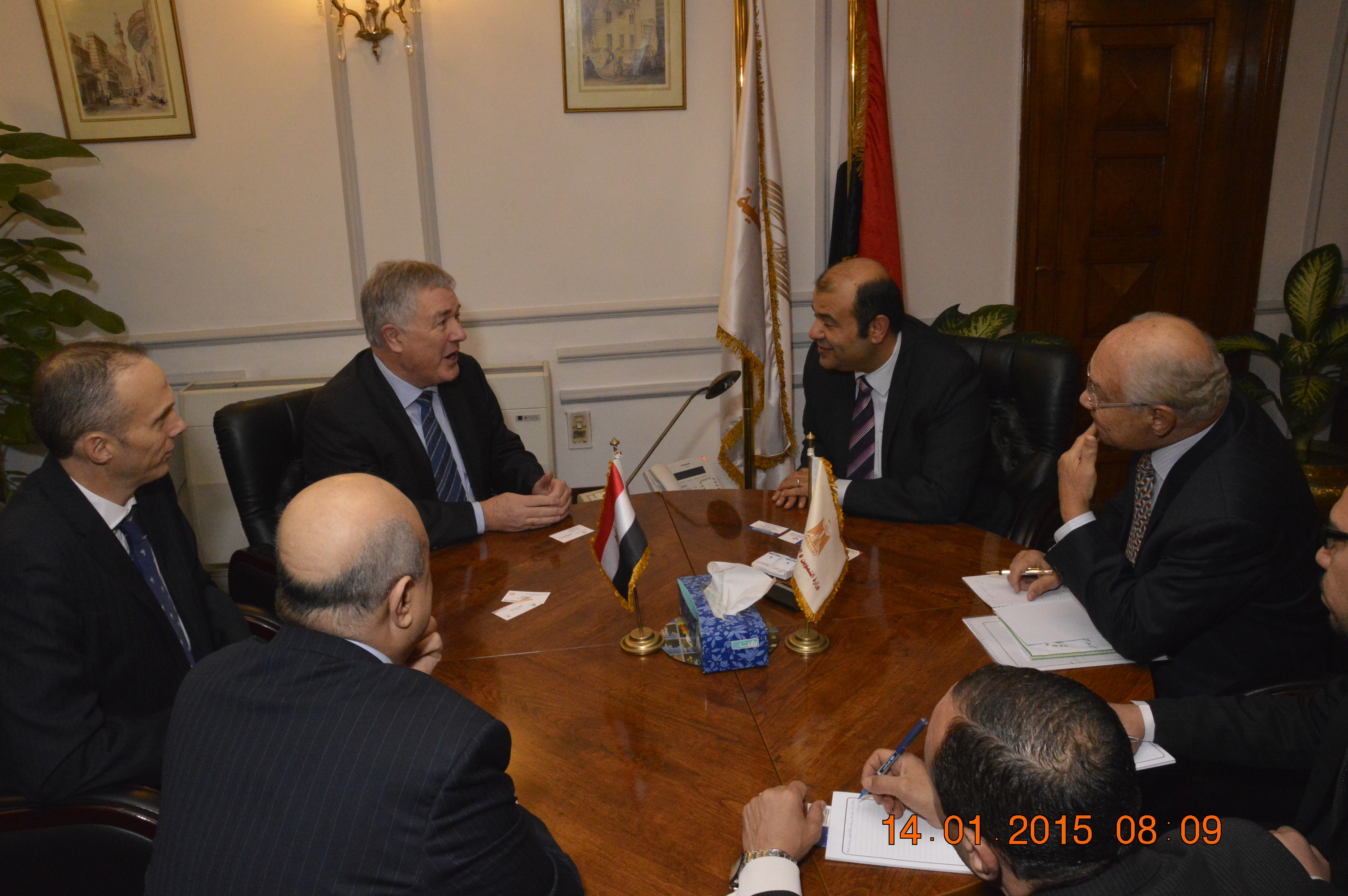 اجتماع وزير التموين مع وفد مجلس الاعمال المصري البريطاني