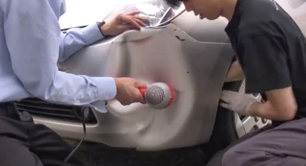 كيف تصلح هيكل السيارة بمجفف الشعر؟