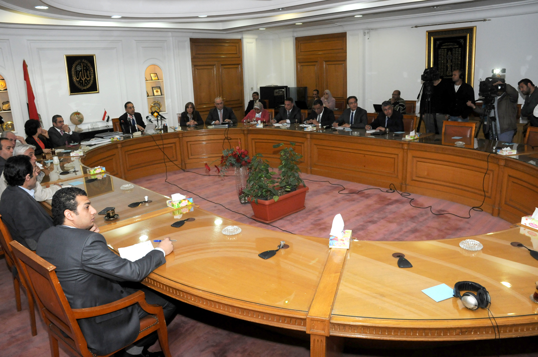 وزير الاسكان ورؤساء تحرير الصحف