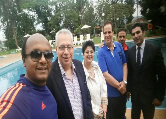 السفيرة المصرية برواندا مع بعثة الزمالك