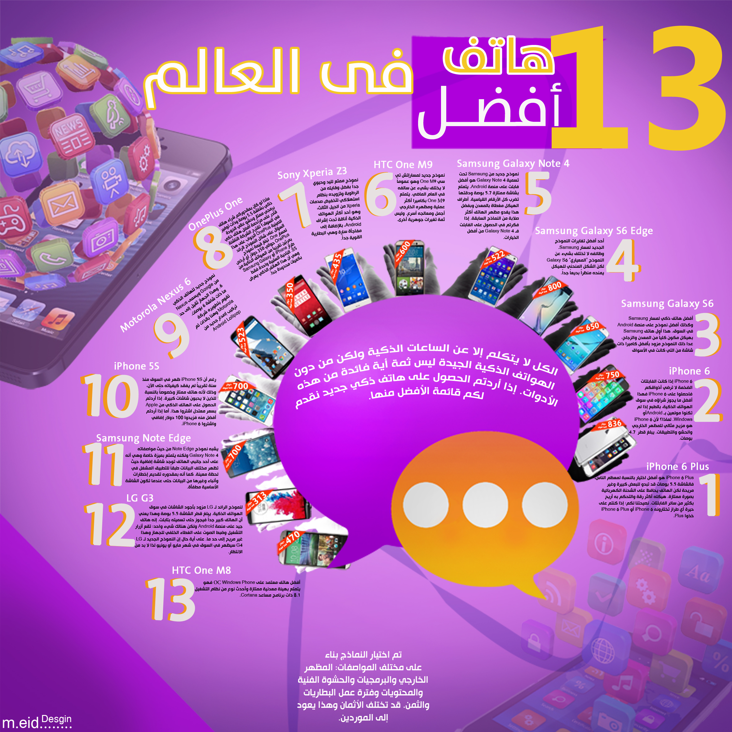 أفضل الهواتف الذكية فى العالم