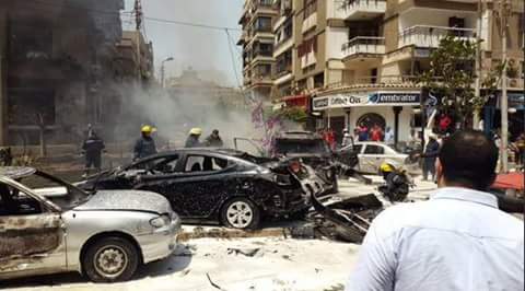 جانب من حادث اغتيال النائب العام