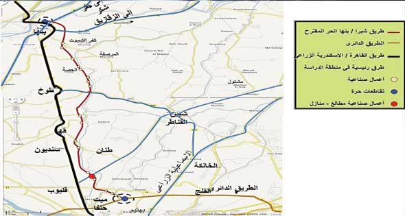 مشروع طريق شبرا _ بنها الحر الجديد