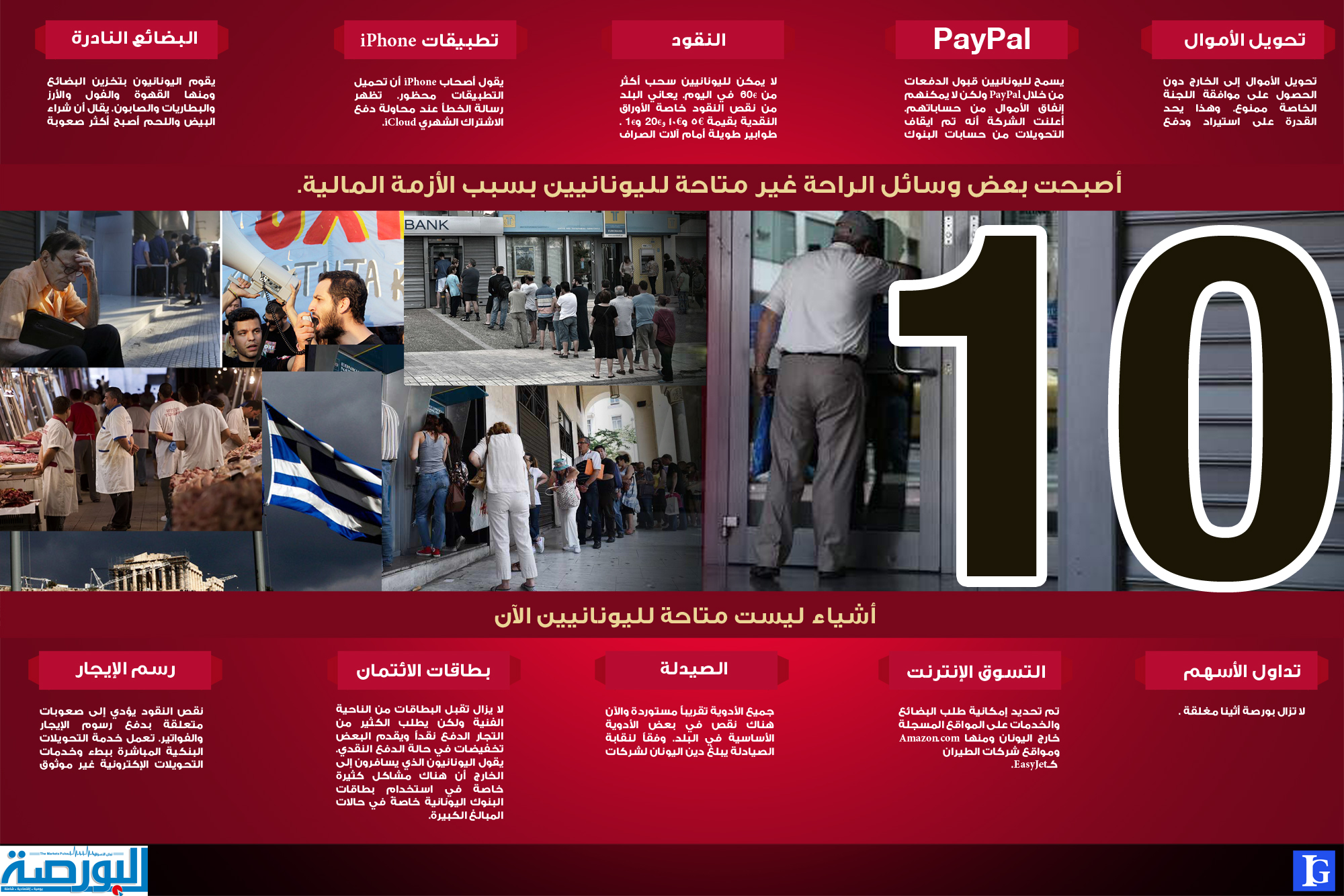 انفوجراف : 10أشياء ليست متاحة لليونانين