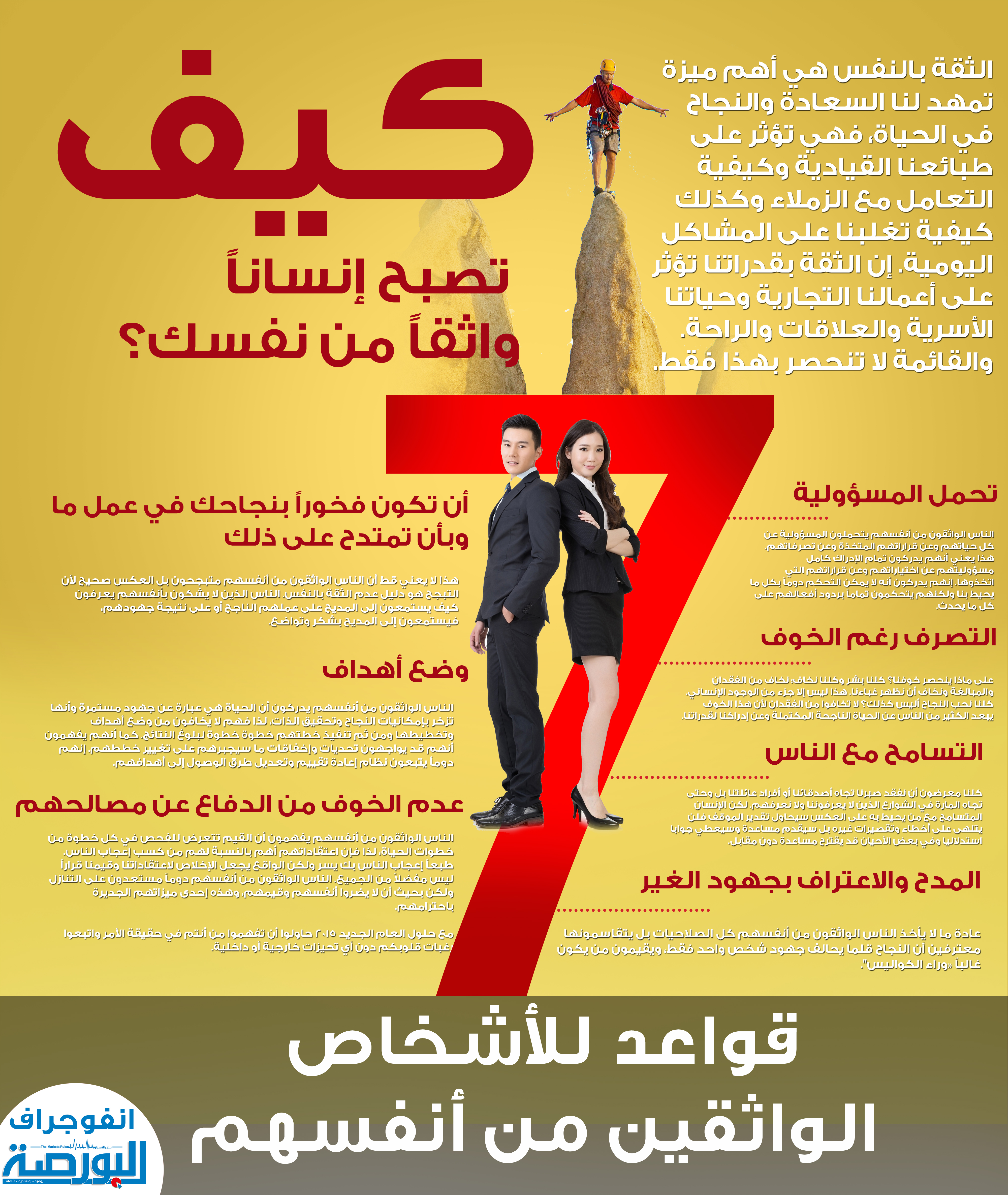 سبع قواعد  للأشخاص  الواثقين من أنفسهم