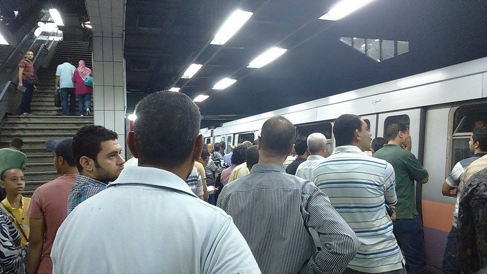 توقف الخط الثانى لمترو الأنفاق بسبب تعطل جرار أحد القطارات